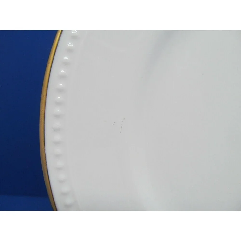 Pier 1 Gold Line Salad plates gold trim Bundle of 7